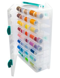 Double-sided storage box with 48 compartments