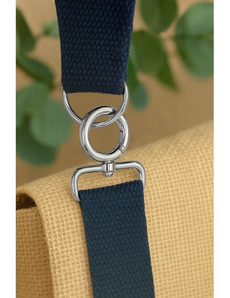 Round swivel snap hook - Silver 32 x 20 mm