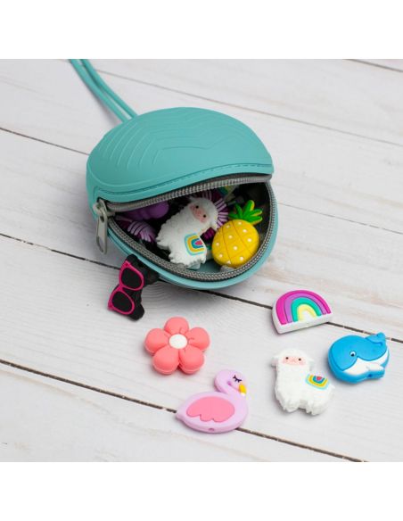 Round storage pouch for knitting accessories