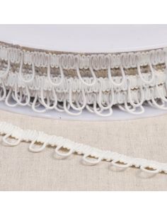 Elastic buttonhole trim - Ivory