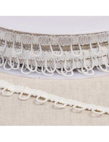 Elastic buttonhole trim - Ivory