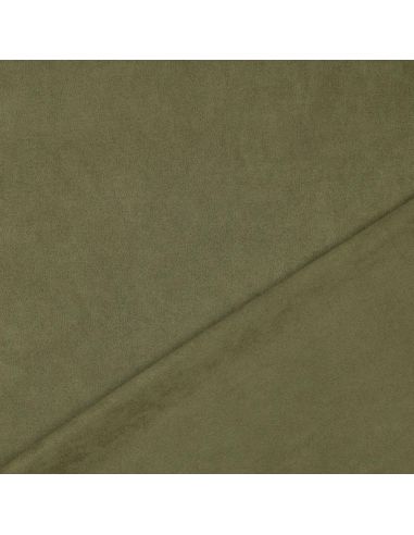 Light khaki stretch suede fabric