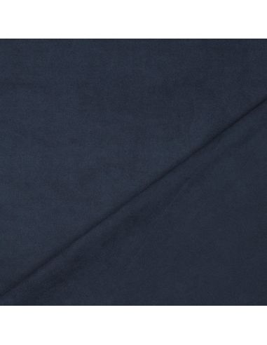 Stretch suede fabric - Navy blue