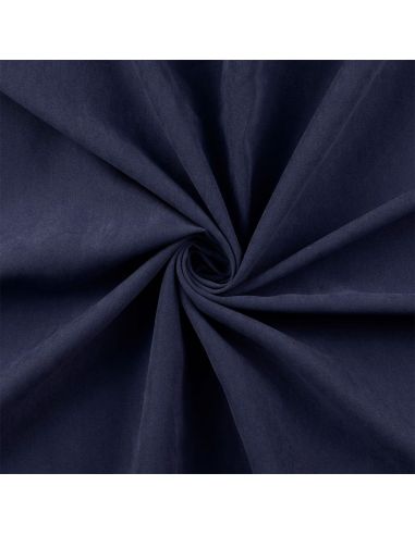 Peach-touch satin fabric - Navy blue
