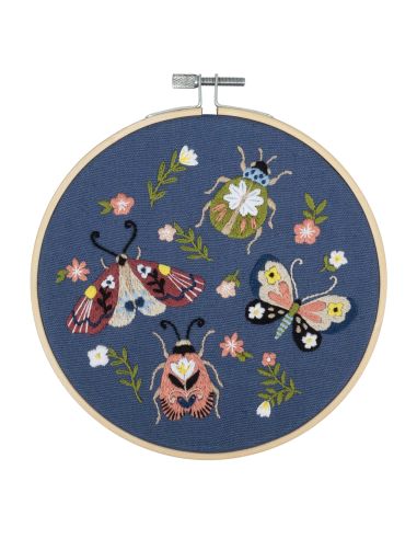Embroidery kit - Butterflies and beetle