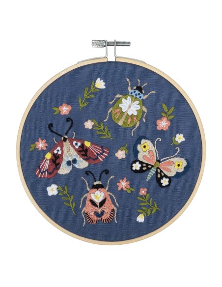 Embroidery kit - Butterflies and beetle