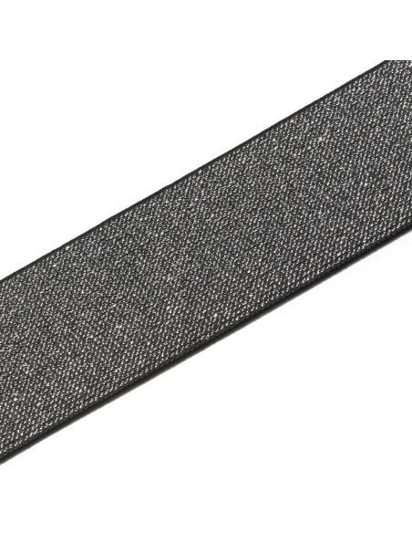 Elastic band black and silver 50 mm