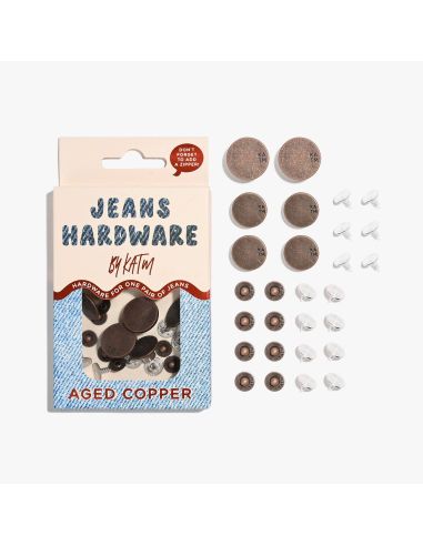 Jeans button and rivet kit - Copper