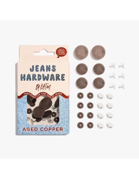 Jeans button and rivet kit - Copper