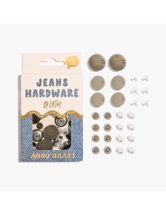 Jeans button and rivet kit - Brass