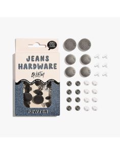 Jeans button and rivet kit - Pewter