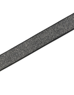 Elastic band, black and silver, 25 mm