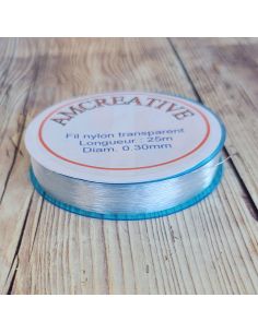 Nylon thread for beads 0.30 mm - Transparent