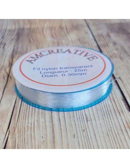 Nylon thread for beads 0.30 mm - Transparent