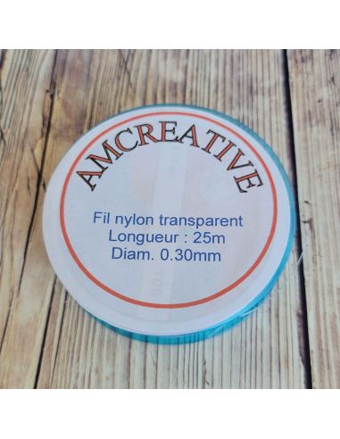 Nylon thread for beads 0.30 mm - Transparent