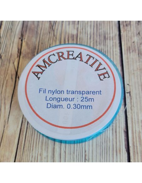 Nylon thread for beads 0.30 mm - Transparent