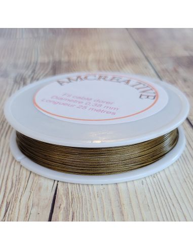 0.38 mm wire for beads - Gold