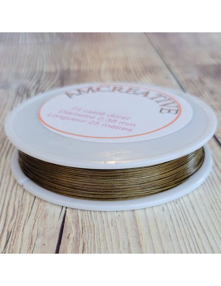 0.38 mm wire for beads - Gold