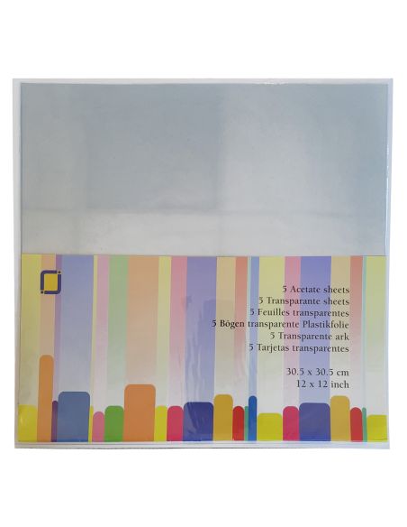 Set of 5 plastic rhodoid template sheets