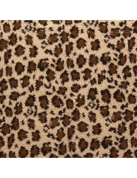 Leopard Teddy Fabric - Dark Beige