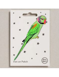 Iron-on patch - Green parrot