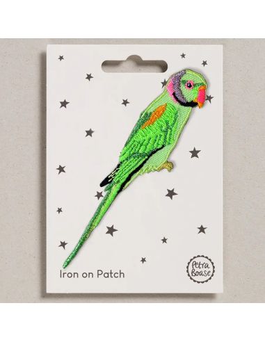 Iron-on patch - Green parrot