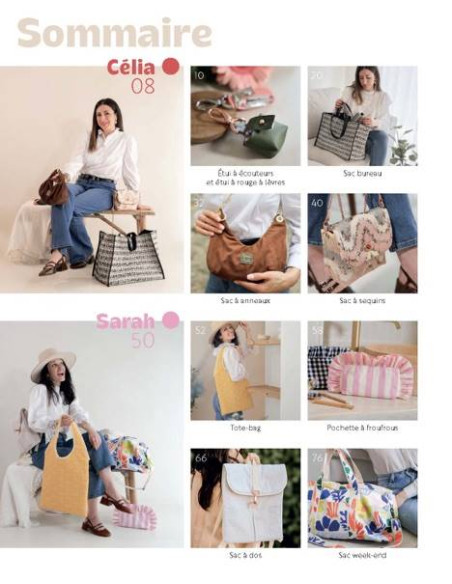 Book on trendy bags & pouches to sew