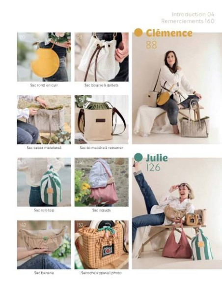 Book on trendy bags & pouches to sew