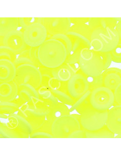 Pack of 25 KAM round resin snaps - Neon yellow