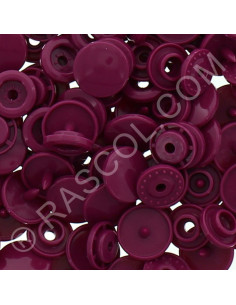 Pack of 25 round KAM resin snaps - Bordeaux