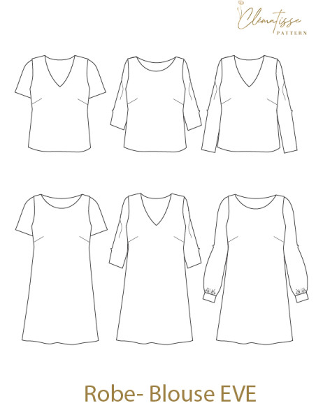 Eve Smock-Dress Pattern - Clématisse Pattern
