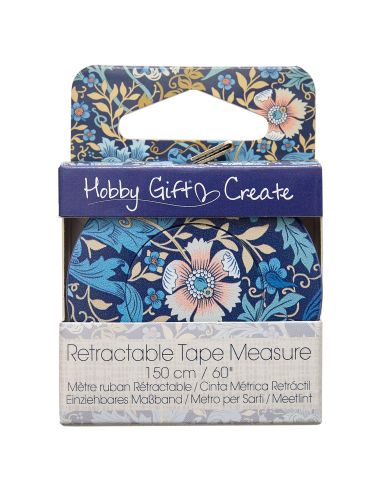 150 cm retractable tape measure - Blue flowers collection