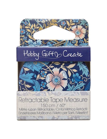 150 cm retractable tape measure - Blue flowers collection