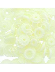 Bag of 25 round KAM resin snaps - Ivory