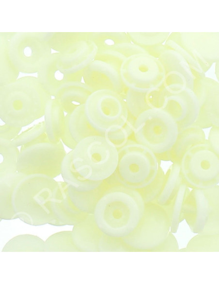 Bag of 25 round KAM resin snaps - Ivory