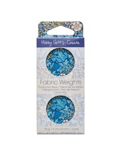 Set of 2 pattern weights - Blue flower collection 2