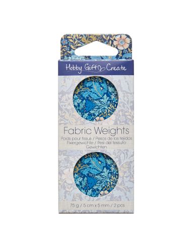 Set of 2 pattern weights - Blue flower collection