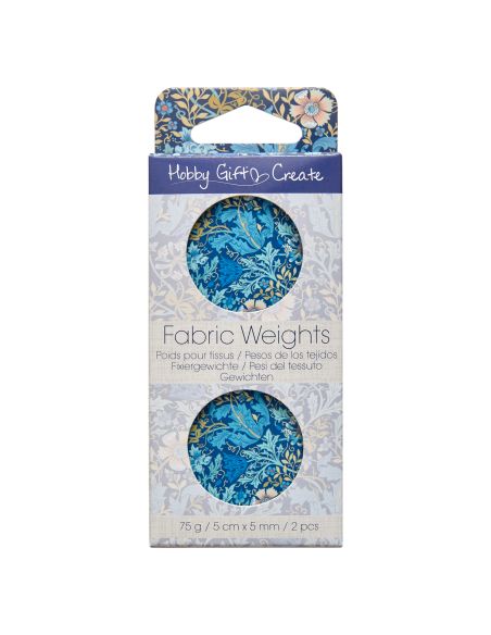 Set of 2 pattern weights - Blue flower collection