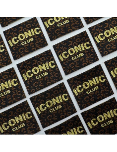 Set of 5 woven sew-on labels Iconic Club