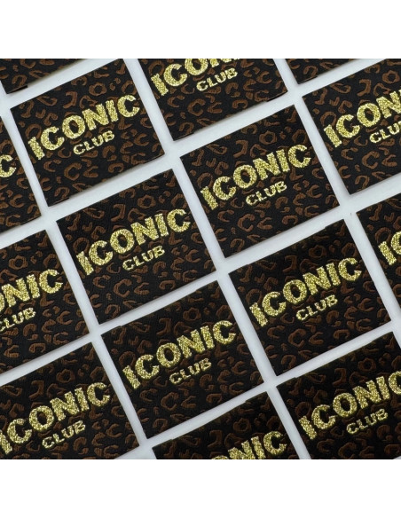 Set of 5 woven sew-on labels Iconic Club