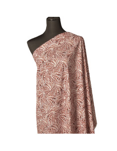 Fancy cotton poplin fabric - Brown feathers 2
