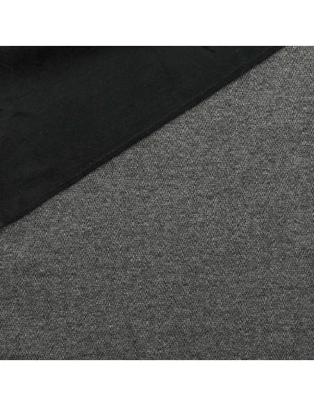 Herringbone wool coat fabric - Black