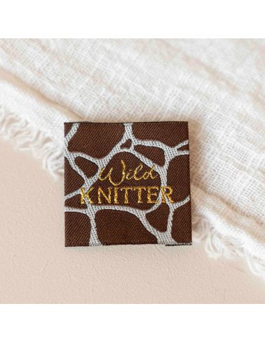 Woven label to sew Wild knitter