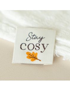Woven label to sew Stay cosy