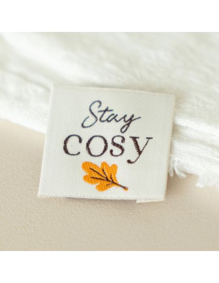 Woven label to sew Stay cosy