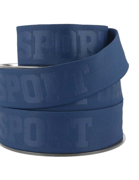 Elastic sports boxer - Navy blue