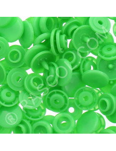 Pack of 25 KAM round resin snaps - Light green