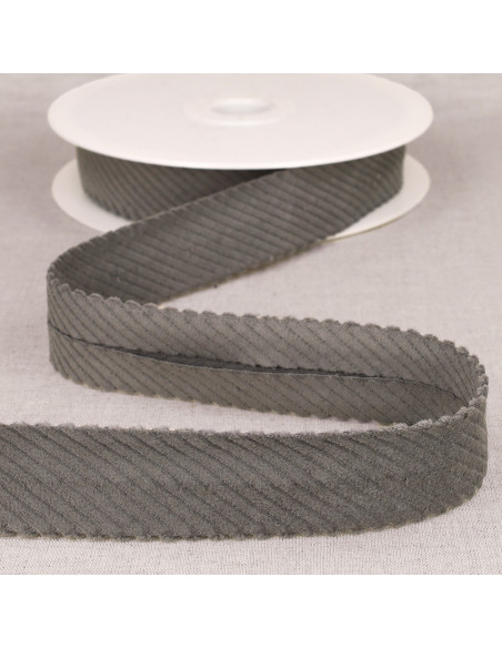 Wide wale corduroy bias - Light gray
