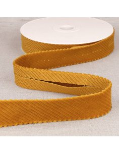 Wide-wale corduroy bias - Mustard