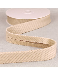 Wide-wale corduroy bias - Ecru
